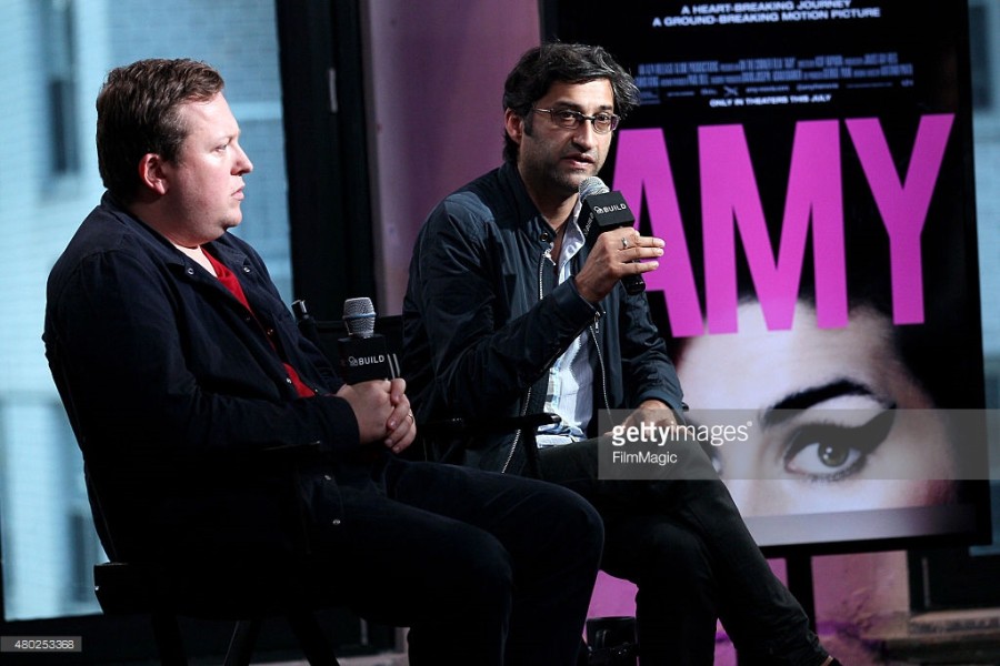 O gerente de carreira, Nick Shymansky, e o diretor Asif Kapadia, falam sobre o filme na AOL Studios, em Nova Iorque
