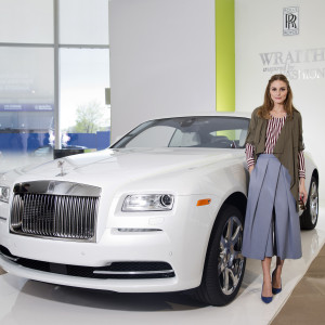 NEW YORK, NY - MAY 08:  Fashion Icon Olivia Palermo receives a first look at Rolls-Royce Motor Cars' latest design creation, Wraith "Inspired by Fashion" during the global debut of the stunning bew motor car at an exclusive event in the heart of New York City at IAC Building on May 8, 2015 in New York City.  (Photo by Brian Ach/Getty Images for Rolls-Royce)