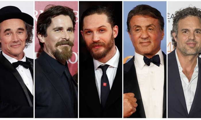 Mark Rylance, Christian Bale, Tom Hardy, Sylvester Stallone and Mark Ruffalo disputam na categoria melhor ator coadjuvante (Foto: Divulgação)