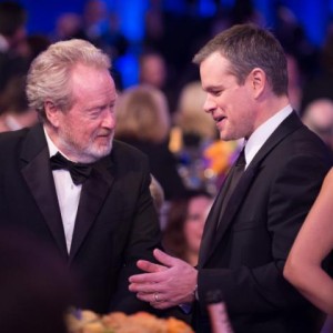 Ridley Scott e Matt Damon (Foto: Divulgação)
