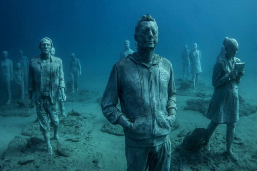 Mais de 200 estátuas estão no museu Subaquático da Espanha (Foto: Divulgação)