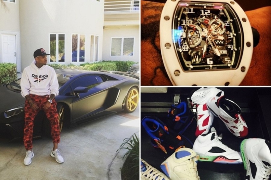 hris Brown - Outro apaixonado por carros e relógios. faz sucesso com suas fotos super produzidas no Instagram (Foto: Divulgação)